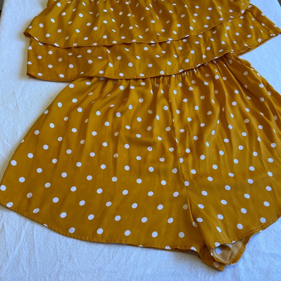 Glassons Orange Polka Dot Jumpsuits Size 14 - Picture 4 of 9